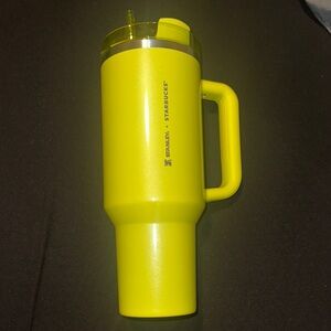 Stanley Neon Yellow Travel Mug with Handle